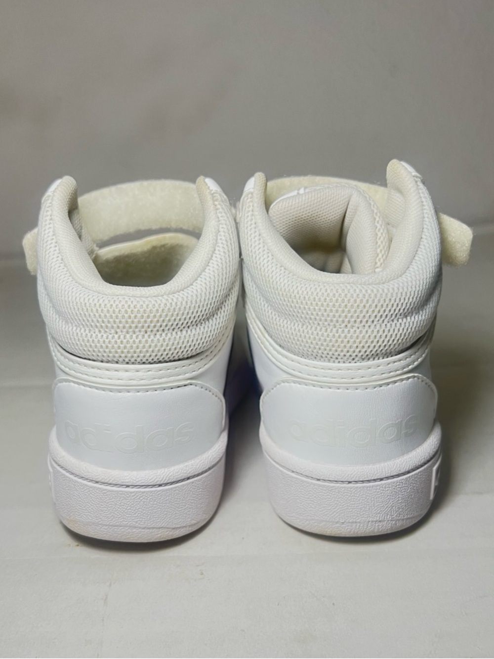 Adidas Hoops Mid 3.0 AC‎ Infant Hi-Top Sneakers Kids Sz 8 White Sporty Casual - Picture 7 of 11